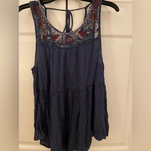 Knox Rose Navy Blue Sleeveless Shirt